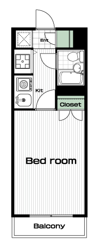 大岡山駅の賃貸 63,000円 間取り図