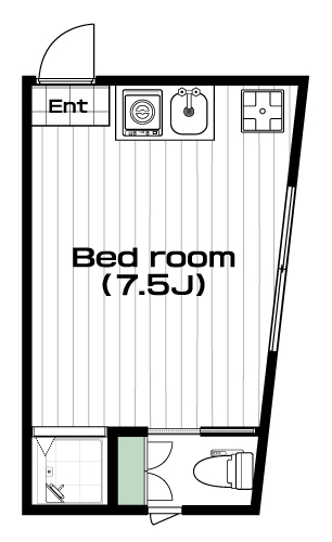 大岡山駅の賃貸 62,000円 間取り図