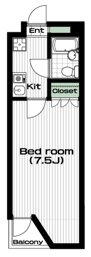 生田駅の賃貸 52,000円 間取り図