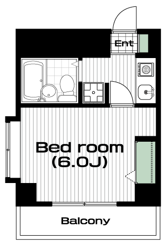 早稲田駅の賃貸 77,000円 間取り図
