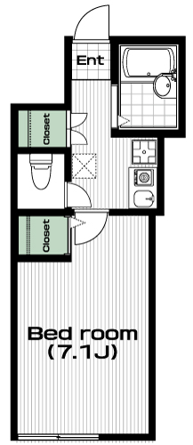 一橋学園駅の賃貸 56,000円 間取り図