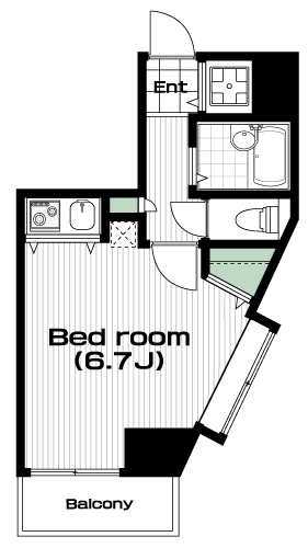 市ケ谷駅の賃貸 83,000円 間取り図