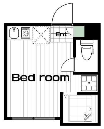 中目黒駅の賃貸 85,000円 間取り図