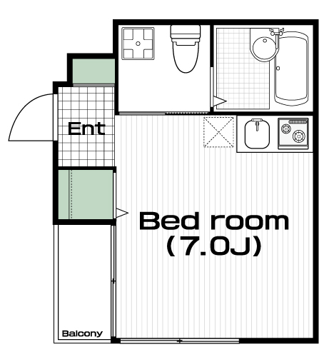 一橋学園駅の賃貸 55,000円 間取り図
