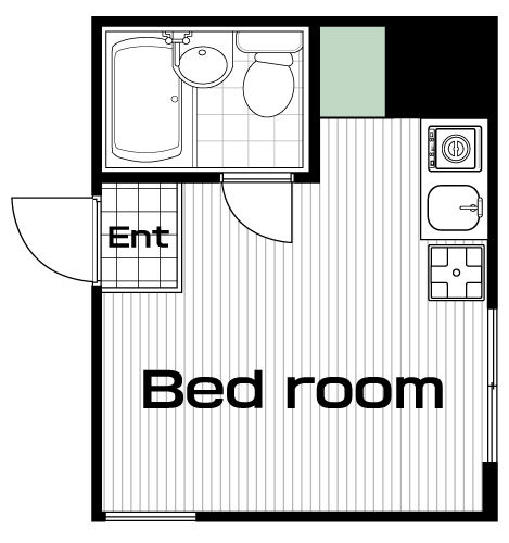 早稲田駅の賃貸 45,000円 間取り図