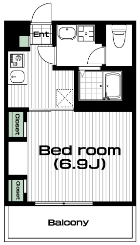 西八王子駅の賃貸 68,000円 間取り図