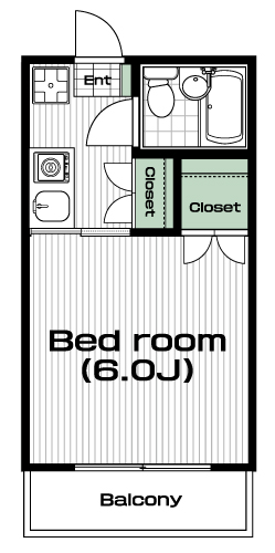 武蔵小金井駅の賃貸 52,000円 間取り図