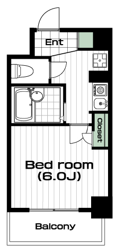 渋谷駅の賃貸 85,000円 間取り図