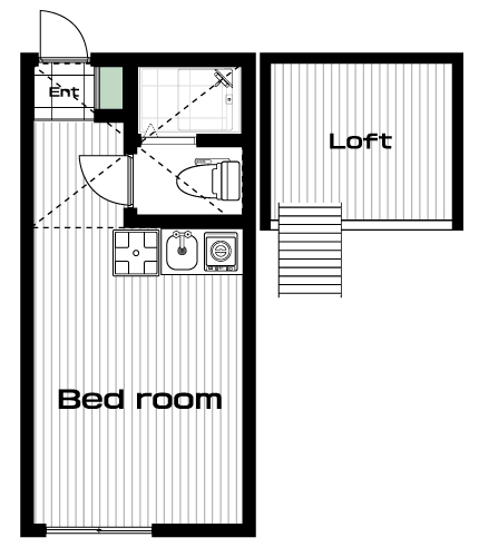 和田町駅の賃貸 49,000円 間取り図