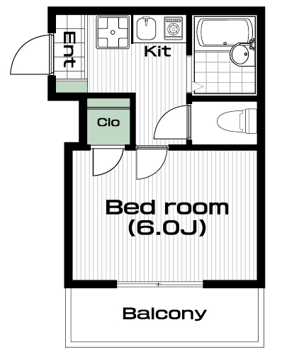 生田駅の賃貸 49,000円 間取り図