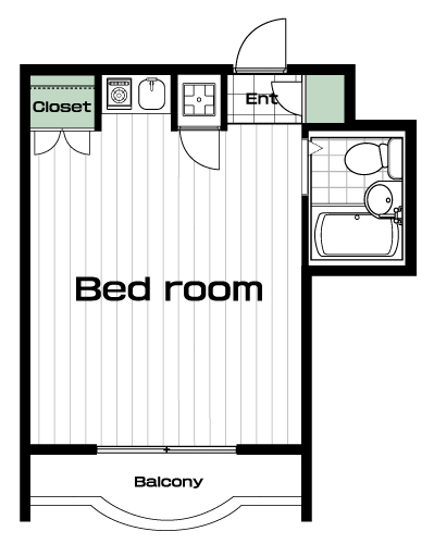 都立大学駅の賃貸 82,000円 間取り図