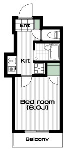 向ヶ丘遊園駅の賃貸 55,000円 間取り図