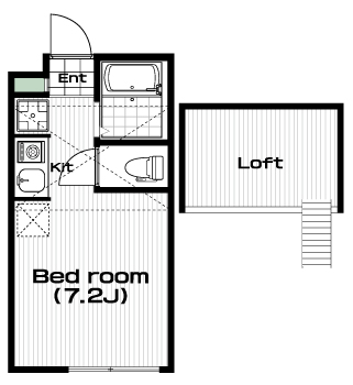三軒茶屋駅の賃貸 85,000円 間取り図