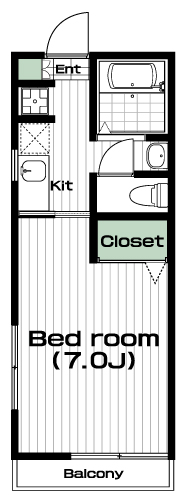 東松原駅の賃貸 77,000円 間取り図