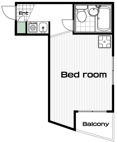 大岡山駅の賃貸 54,000円 間取り図