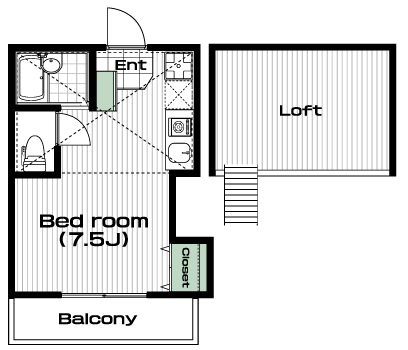 三ツ沢上町駅の賃貸 53,000円 間取り図