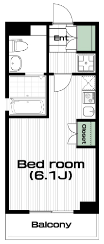 高田馬場駅の賃貸 95,000円 間取り図