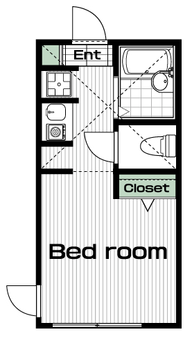 東小金井駅の賃貸 72,000円 間取り図