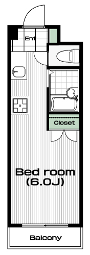 柿生駅の賃貸 35,000円 間取り図
