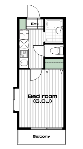 南与野駅の賃貸 44,000円 間取り図
