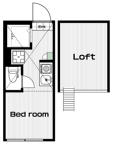 学芸大学駅の賃貸 81,000円 間取り図