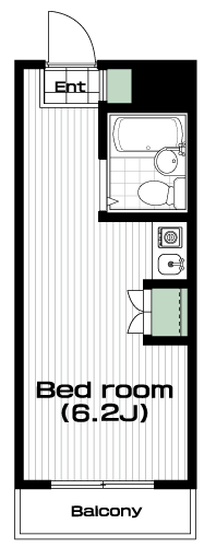 千歳烏山駅の賃貸 52,000円 間取り図