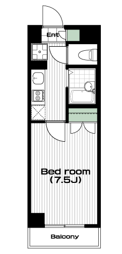 東長崎駅の賃貸 76,500円 間取り図