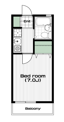 南与野駅の賃貸 34,000円 間取り図