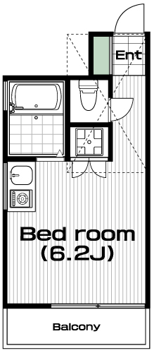笹塚駅の賃貸 58,000円 間取り図