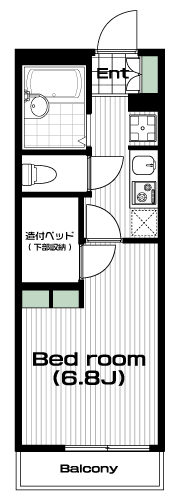 多磨駅の賃貸 53,000円 間取り図