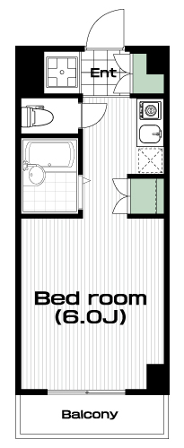 仙川駅の賃貸 59,000円 間取り図