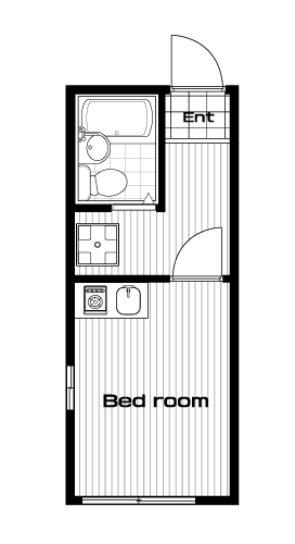 本蓮沼駅の賃貸 46,000円 間取り図