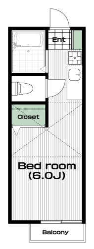 田無駅の賃貸 54,000円 間取り図