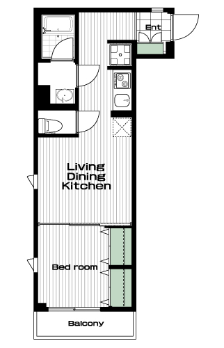 板橋区役所前駅の賃貸 104,000円 間取り図