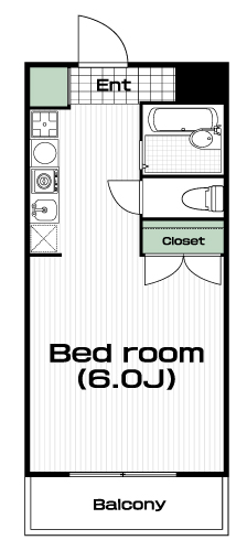 恋ヶ窪駅の賃貸 55,000円 間取り図