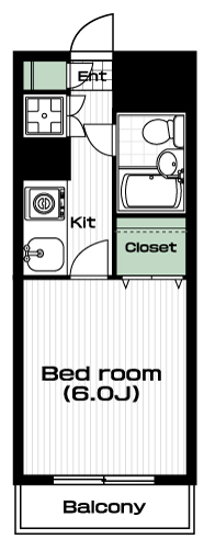 白楽駅の賃貸 59,400円 間取り図