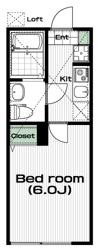 日吉駅の賃貸 75,000円 間取り図