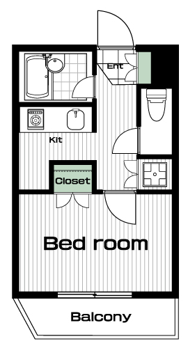 三軒茶屋駅の賃貸 90,000円 間取り図