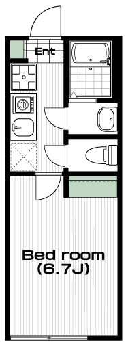 小平駅の賃貸 72,000円 間取り図