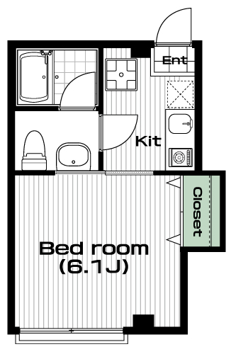 祖師ヶ谷大蔵駅の賃貸 70,000円 間取り図
