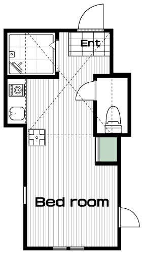 高田馬場駅の賃貸 66,000円 間取り図
