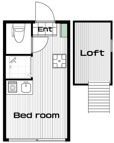 中目黒駅の賃貸 71,000円 間取り図