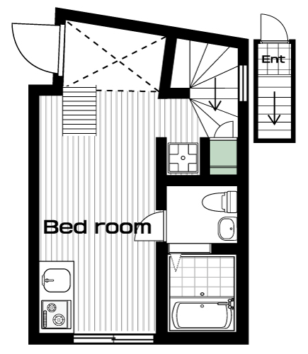 吉祥寺駅の賃貸 103,000円 間取り図