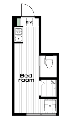 三軒茶屋駅の賃貸 56,000円 間取り図