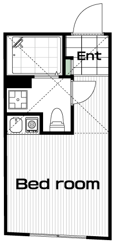 新井薬師前駅の賃貸 65,000円 間取り図