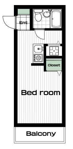 武蔵小杉駅の賃貸 58,000円 間取り図