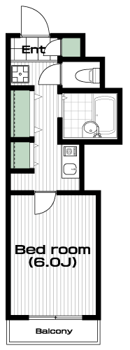 中央大学・明星大学駅の賃貸 48,000円 間取り図