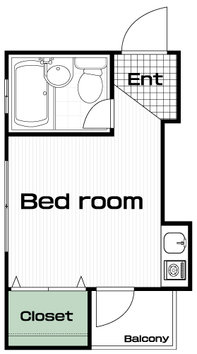 沼袋駅の賃貸 52,000円 間取り図