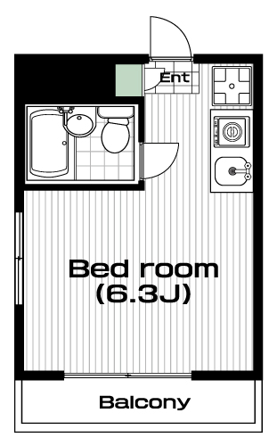 尾山台駅の賃貸 57,000円 間取り図