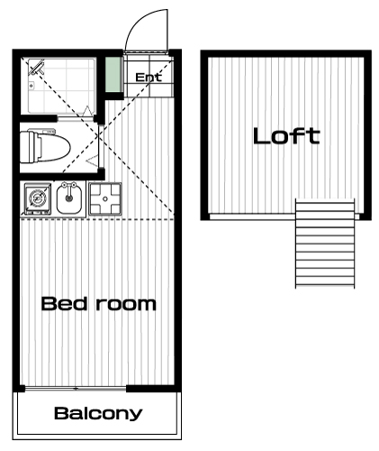 白楽駅の賃貸 58,000円 間取り図